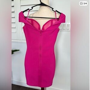Fashion Nova Vibrant Pink Mini Dress